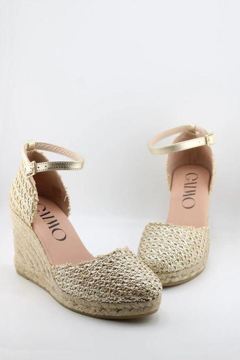 Gaimo Braided Ankle Strap Wedge Espadrilles